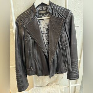 Black Rivet Women's Charcoal Leather Jacket